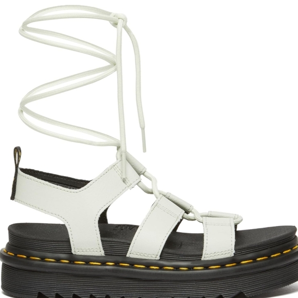 NARTILLA DR MARTENS WOMEN'S LEATHER GLADIATOR SANDALS - Picture 2 of 6